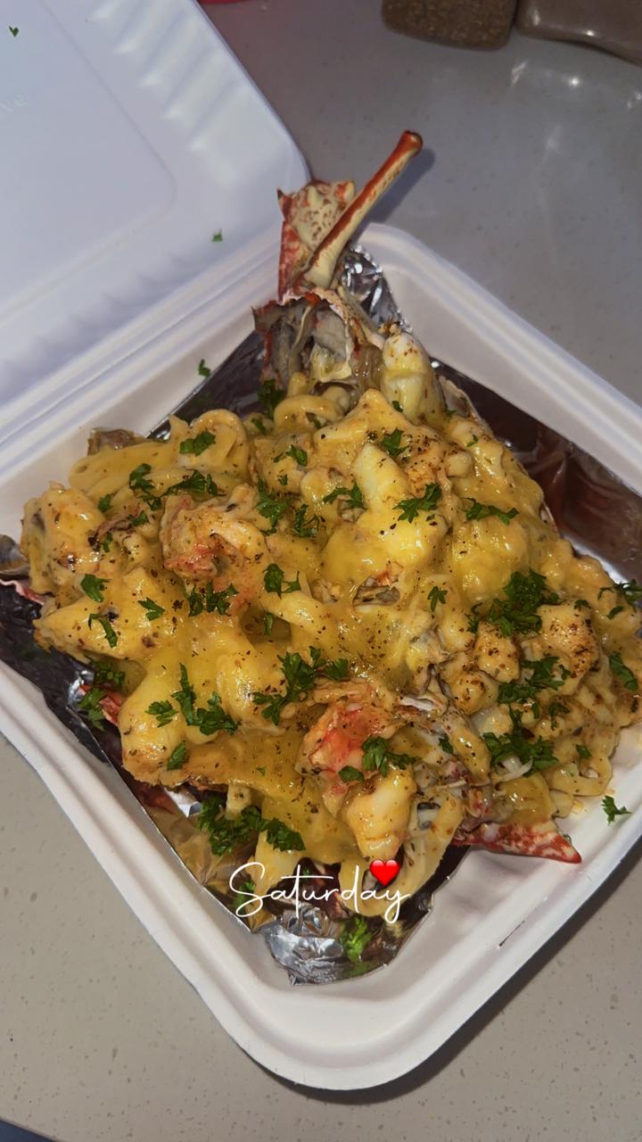 Baked Lobster Alfredo