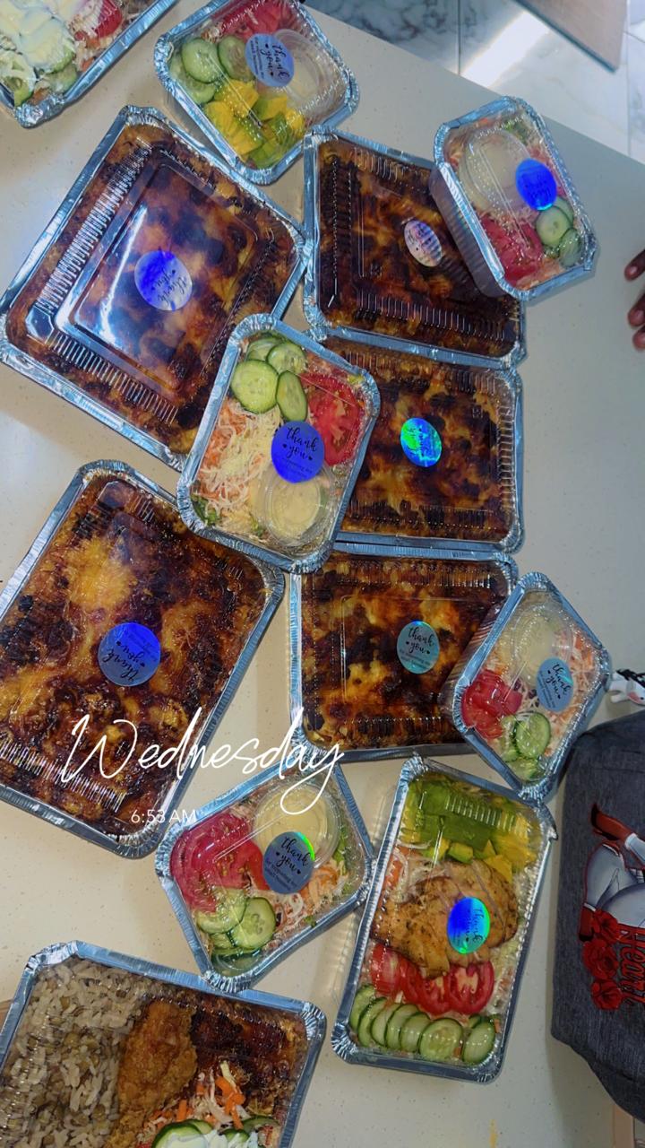 Colorful quinoa, chicken, vegetable and plantain meal